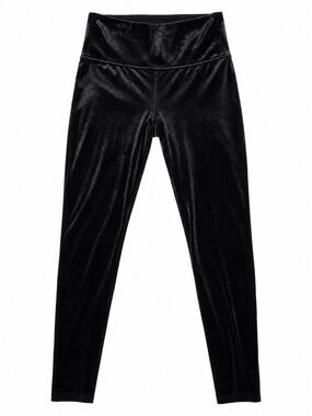 SPANX Black Velvet High Rise Shaping Leggings 1X Plus Size Luxe Athleisure